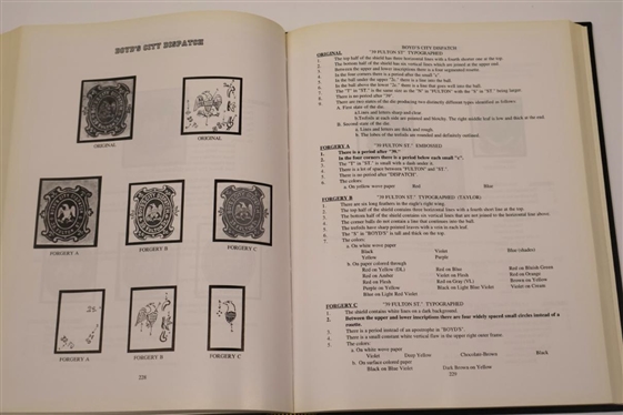 The Identifier For Carriers, Locals, Fakes, Forgeries and Bogus Posts of The United States Volume I by Larry Lyons - Black Hardcover Book - Author Signed - Published in 1998 