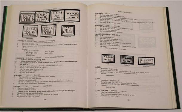 The Identifier For Carries, Locas, Fakes, Forgeries, and Bogus Posts of The United States Volume III by Larry Lyons - Green Hardcover Book - Published December 1998 
