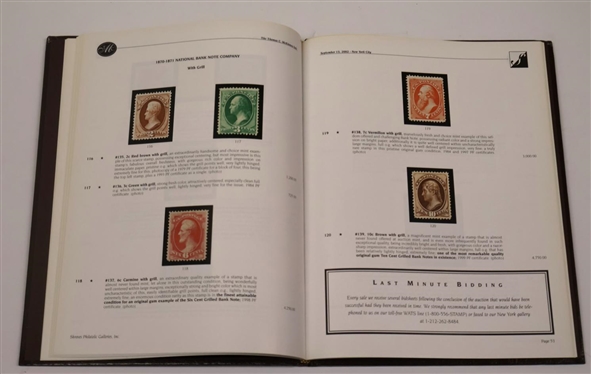 Shreves Philatelic Galleries, INC The Thomas C. McKinney Collection - United States Postage Stamps Private Collection Sale - September 13, 2002 - New York City - Hardcover Book 
