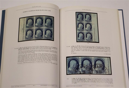 The Wagshal Collection of Classic United States Stamps Part 2 Sale 994 - One - Cent 1851 - 56 Imperforate - Thursday & Friday, September 20 & October 1, 2010 - Hardcover Auction Catalogue -...