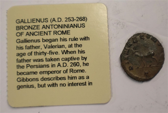 Gallienus (A.D. 253 - 268) Bronze Antoninianus of Ancient Rome - Roman Coin - Guaranteed Genuine by Littleton Coin Company, LLC 