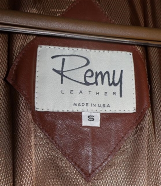 Beautiful Remy Leather Cognac Trench Coat - Soft Leather - Made in USA - Size Small 