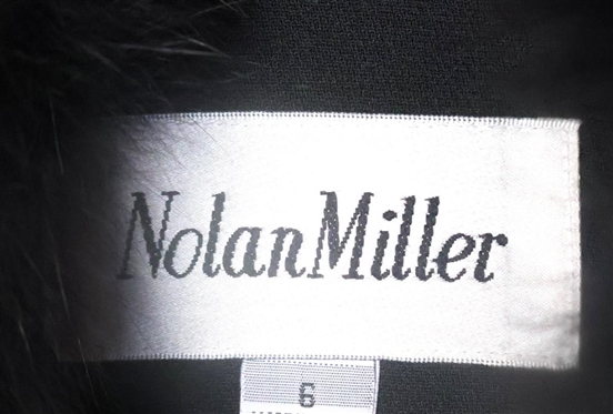 Vintage Nolan Miller Black Suit Jacket with Removable Faux Fur Collar - Beautiful Buttons - Size 6 