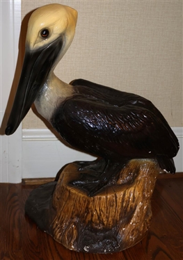 Large Chalkware Pelican Statue - 22" Tall 