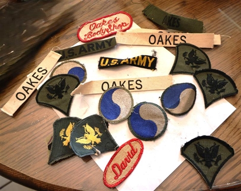 Lot of Patches - U.S. Army, Military Emblems, Oakes and David 
