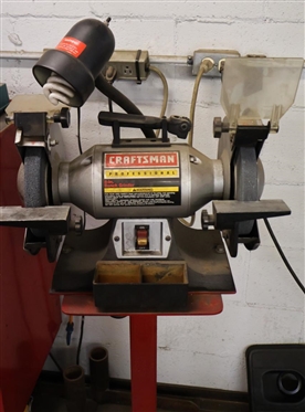 Craftsman Professional 8 Bench Grinder on Stand with Light