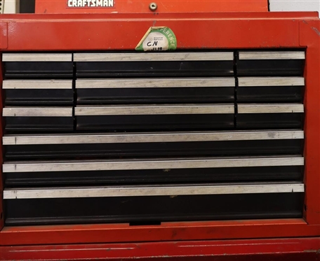 Craftsman Tool Chest - 23 Drawers - Handles on Ends - Top Folds - 18 Tall 26 By 16 - NO CONTENTS