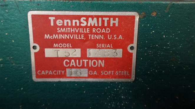 Tennsmith Model T52 - 16 Gauge Foot Shear 