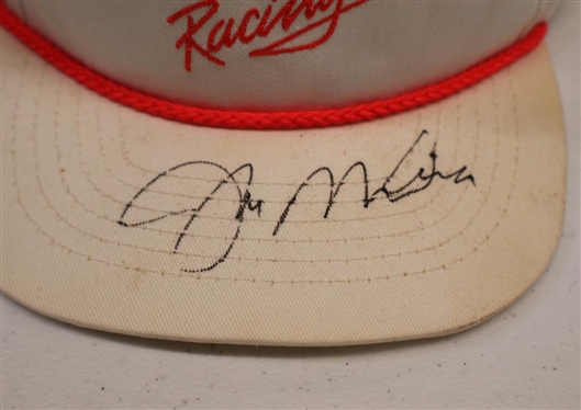 Western Auto Racing Hat Autographed by San Francisco 49rs Player Joe Montana - Original Authentic Autographed Hat 