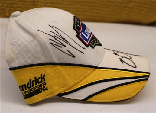 Team Lowe's Racing Hendrick Motorsports Hat - NASCAR Nextel Chase for the Nextel Cup 2001 - Autographed Hat - Jimmie Johnson and Chad Kanus Autographs 