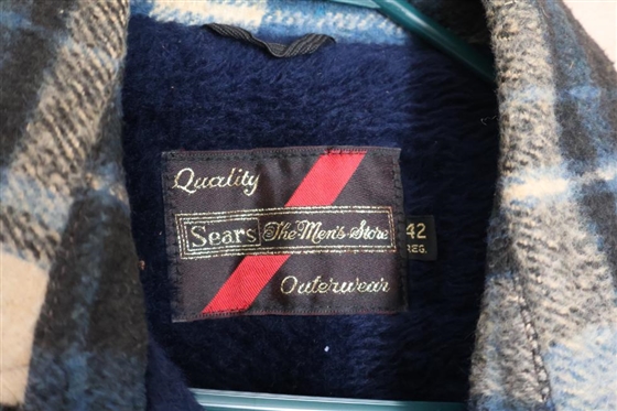 Sears The Men's Store - Quality Outerwear - Wool Jacket - Size 42 Reg. 
