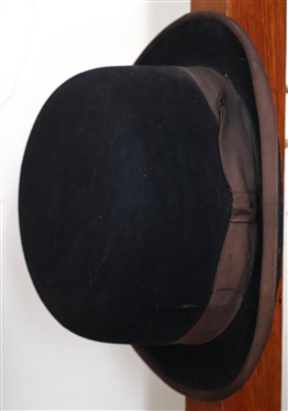 Vintage Brown Derby Hat - From Stombock's - Washington, D.C. 
