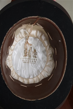 Vintage Brown Derby Hat - From Stombock's - Washington, D.C. 