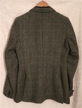 Tailored Alexander James of Pendlebury - Tweed Equestrian Show jacket with Fox Head Buttons - 100% Wool - Vintage Size 10 - Small Hole on Back of Right Arm 