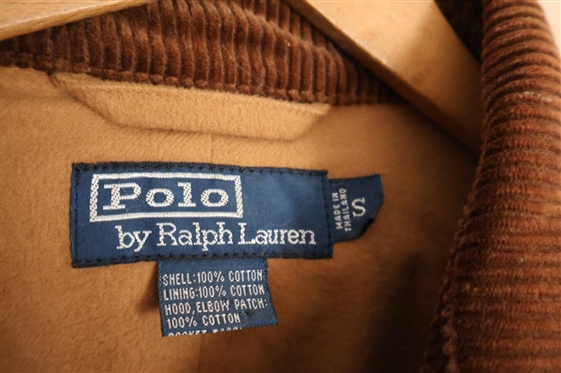 Polo by Ralph Lauren Tan Chore Coat - Size Small - With Removoable Hood in Pocket - Needs Washing from Wear
