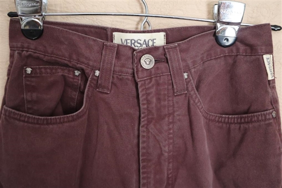 Versace Jeans Couture Brown Ittierre  Straight Leg Trousers - Size 28