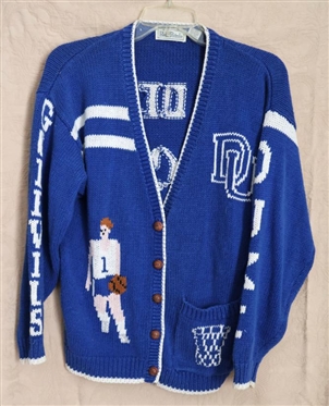 Vintage Belle Pointe Go Duke Duke University Basketball Knit Sweater - Size Medium 