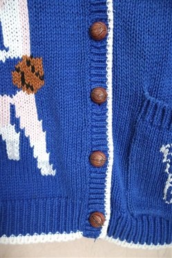 Vintage Belle Pointe Go Duke Duke University Basketball Knit Sweater - Size Medium 