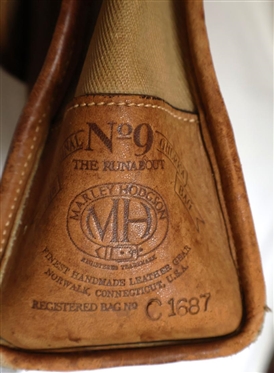 The Original Ghurka Bag By Marley Hodgson - No. G.B. 9 - Registered Bag with Original Registration Hang Tag - Minimal Wear - Finest Handmade Leather Gear Norwalk Connecticut