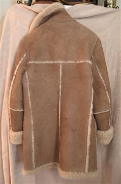 Vintage Sawyer of Napa - California - Suede Shearling Lined Winter Overcoat - Size 43 - Escape From the Ordinary - Norm Thompson Label - Portland, Oregon