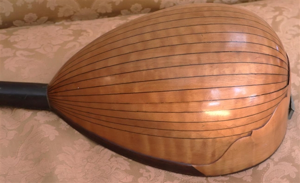 Beautiful Italian Bowl Back Mandolin - Fabrica di Stramenti armoniei Anno 1898 - Original Label Inside - Beautiful Inlay Work with Mother of Pearl Butterfly 
