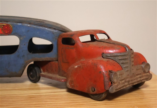 MARX Toys Delux Auto Transport Car Hauler Truck and Trailer 