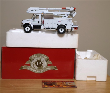 First Gear - Piedmont EMC - Collector Club Bucket Truck in Original Box and Packaging - Truck is 9 Long