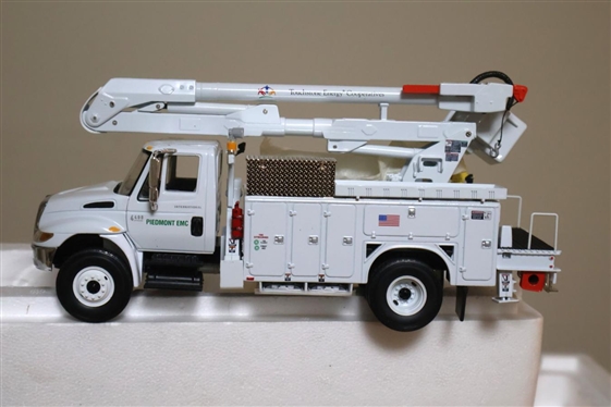 First Gear - Piedmont EMC - Collector Club Bucket Truck in Original Box and Packaging - Truck is 9 Long